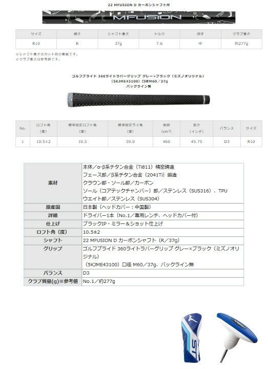 楽天市場】20％OFFクーポン対象☆ ミズノ STX 230 ドライバー 22 エム 