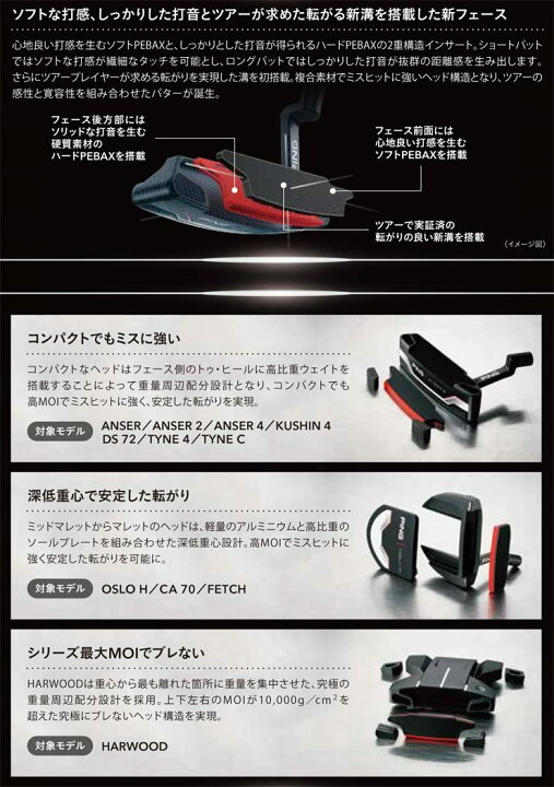 楽天市場】ピン 2021 Kushin 4 パター PING PP58 グリップ 【即納 