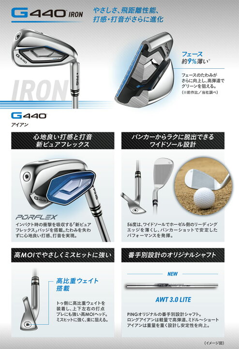 楽天市場】ピン G440 アイアン N.S. PRO 850GH NEO シャフト 5本セット 