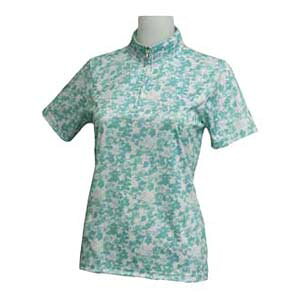 ロッキー&ホッパー 花柄 ハーフジップ ハイネック 半袖シャツ ゴルフウェア レディース 2025年春夏モデル M-L RH-1801SL