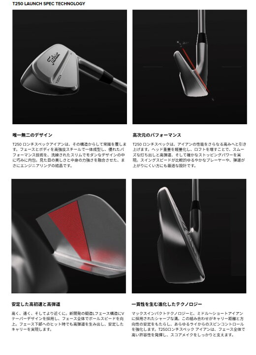 楽天市場】タイトリスト 2025NEW T250 Launch Spec アイアン N.S.PRO 