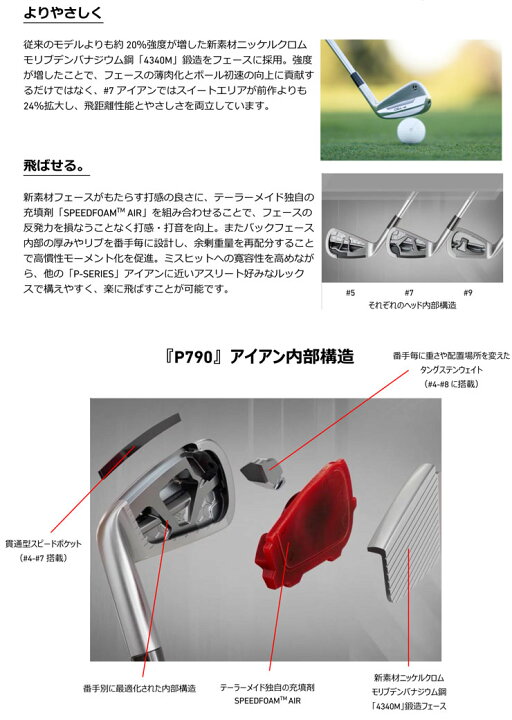 楽天市場】テーラーメイド P790 アイアン フジクラ TRAVIL IRON 