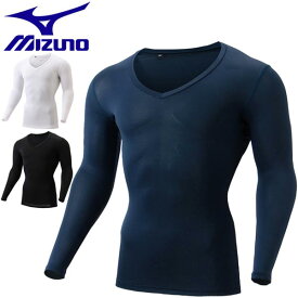 ミズノ mizuno ゴルフウェア メンズ アンダーウェア バイオギア UVカット Vネック 長袖シャツ E2MJ2005 M-2XL [即納]
