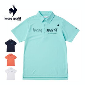 [SALE価格]　ルコックスポルティフ　ゴルフ　メンズ　ウェア　EXcDRY　ロゴ　半袖　ポロシャツ　QGMVJA14　2023年春夏モデル　M-LL