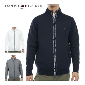 [SALE価格]　トミーヒルフィガー　ゴルフ　ウェア　メンズ　ロゴジャガード　フルジップ　セーター　THMA365　2023年秋冬モデル　M-LL