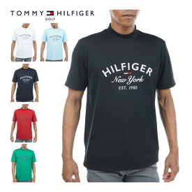 トミーヒルフィガー　ゴルフ　ウェア　メンズ　アーチロゴ　モックネック　半袖シャツ　THMA318　2023年春夏モデル　M-XL　【あす楽対応】
