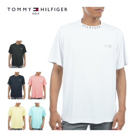トミーヒルフィガー　ゴルフ　ウェア　メンズ　バックロゴ　変形　モックネック　半袖シャツ　THMA331　2023年春夏モデル　M-XL　【あす楽対応】
