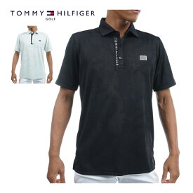 [SALE価格]　トミーヒルフィガー　ゴルフ　ウェア　メンズ　カモフラージュ　メッシュジャガード　半袖　ポロシャツ　THMA340　2023年春夏モデル　M-XL
