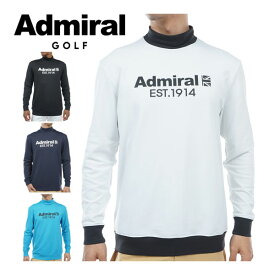 [SALE価格]　アドミラルゴルフ　メンズ　ウェア　発熱ストレッチ　ハイネック　長袖シャツ　ADMA387　2023年秋冬モデル　M-LL