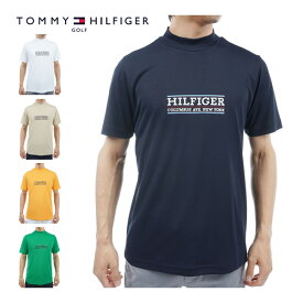 トミーヒルフィガー　ゴルフ　ウェア　メンズ　フロントロゴ　モックネック　半袖シャツ　THMA404　2024年春夏モデル　M-XL　【あす楽対応】