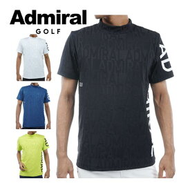 アドミラルゴルフ メンズ ウェア リンクスジャカード モックネック 半袖シャツ ADMA429 2024年春夏モデル M-XL 【あす楽対応】