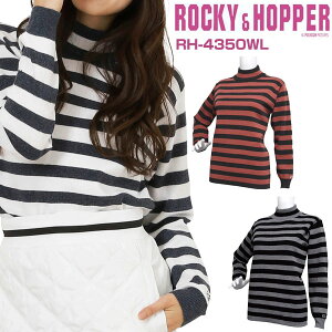 ロッキー&ホッパー レディース ゴルフウエア ボーダー柄 ハイネックセーター RH-4350WL 2019年秋冬モデル M-L