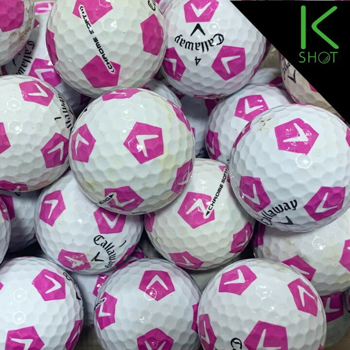 Callaway CHROMESOFT TRUVIS 20球 ピンク 【良品】【送料無料】 年式混合 ゴルフボール ロストボール【中古】 ごるふ仙人 Callaway CHROMESOFT TRUVIS 20球 レッド★★★年式混合 ゴルフボール ロストボール 20球入
