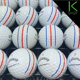 Callaway　CHROMESOFT(X混在)　TRIPLETRACK　年式混合　20球　ホワイト　★★★【良品】【送料無料】　ゴルフボール　ロストボール　キャロウェイ【中古】