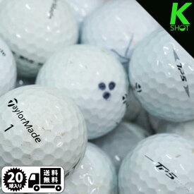 【店内全品P10倍】TaylorMade　TP5　年式混合　20球　ホワイト　★★★【良品】【送料無料】　ゴルフボール　ロストボール【中古】