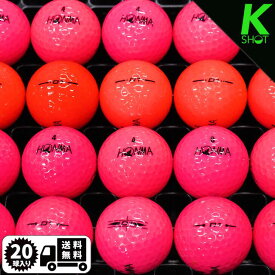 HONMA　D1　年式混合　20球　ピンク　★★★★★【高品質】【送料無料】　ゴルフボール　ロストボール　ホンマ【中古】