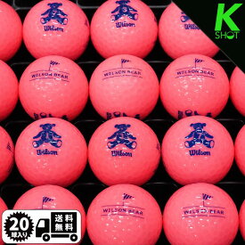 Wilson　BEAR　20球　ピンク　★★★★★【高品質】【送料無料】ゴルフボール　ロストボール　ウイルソン【中古】