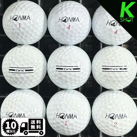 【店内全品P10倍】HONMA　TW-X　22年モデル　ホワイト 10球　★★★★★【高品質】【送料無料】ゴルフボール　ロストボール　ホンマ【中古】ティータブリューエックス