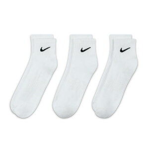 (即納)ナイキ NIKE 3P エブリデイ クッション クウォーター ソックス (3足組) SX7667 ホワイト/ブラック メンズ レディース サイズ4タイプ【ASU】