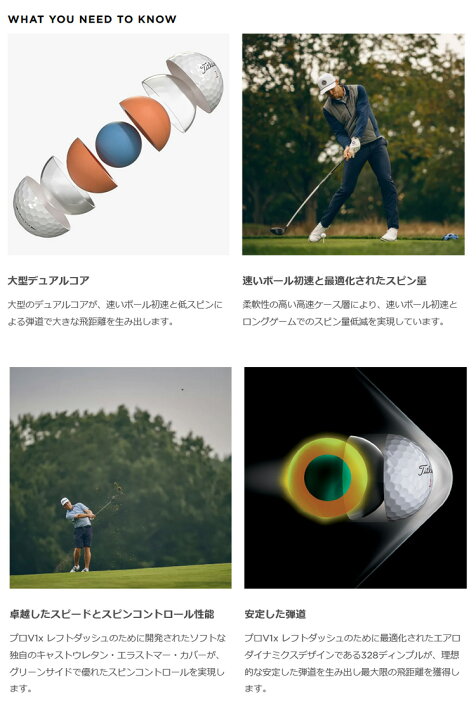楽天市場】(即納)タイトリスト プロV1x レフトダッシュ(PROV1x LEFT 