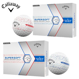 (あす楽対応)キャロウェイゴルフ スーパーソフト スプラッター 360(SUPERSOFT SPLATTER 360) ゴルフボール 1ダース (12球入り) 2024年モデル【ASU】