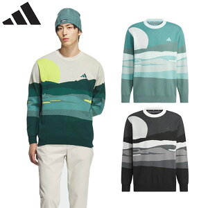 (即納)アディダス ゴルフ グラフィック クルーネックセーター JVU98 メンズ ウェア 2025年秋冬
