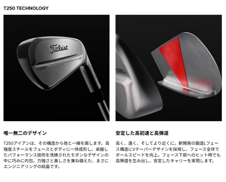楽天市場】(即納)タイトリスト(Titleist) Tシリーズ T250 アイアン 