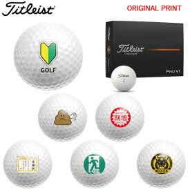 【オリジナルマークプリントボール(納期2-3日)】タイトリスト PROV1 ゴルフボール 1ダース(12球入り) 2025年モデル おもしろい マーク入り