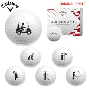 【オリジナルマークプリントボール(納期2-3日)】キャロウェイ SUPERSOFT LOVE LOGO (スーパーソフト ラブロゴ) ゴルフボール 1ダース(12球入り) 2025年モデルピクトグラム マーク入り