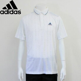 adidas golf アディダス ゴルフ ポロシャツ モールスプリント 半袖 メンズ ウェア 服 トップス ポロシャツ 白 ホワイト WHITE GLD30-FJ6424 ゴルフウェア スポーツ スタイリッシュ 紫外線カット UV50 吸湿性 正規品 プレゼント 誕生日 父の日 クリスマス 記念日