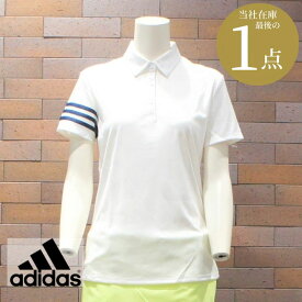 adidas golf アディダス ゴルフ 半袖ボタンダウンシャツ ポロシャツ POLO SHIRT エンボスプリント 2021春夏モデル レディース ウェア 服 トップス 半袖シャツ 半袖 ホワイト WHITE 白 GM3668 ゴルフウェア スポーツ ウォーキング ランニング 吸水速乾 正規品 プレゼント
