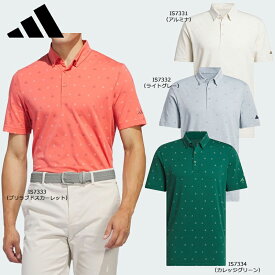 アディダス ゴルフ メンズ GO-TO モノグラムシャツ（JMS65）2024春夏 半袖 ポロシャツ