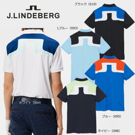 ジェイリンドバーグ ゴルフ バックブリッジ カラーブロック 半袖 ポロ（071-21441）2024春夏 メンズ シャツ