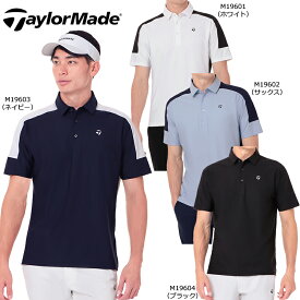 テーラーメイド ゴルフ メンズ バックロゴ S/S ポロシャツ（TL419）2024春夏 ストレッチ 半袖シャツ