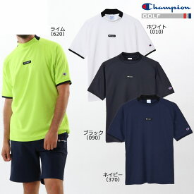 チャンピオン ゴルフ メンズ モックネックシャツ（C3-ZG309）2024春夏 半袖シャツ UV