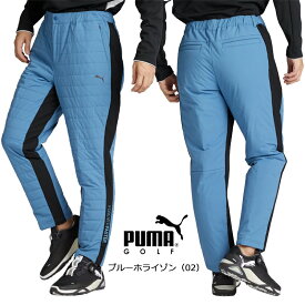（セール）プーマ ゴルフ PF ストレッチ サイド ライン パデッド パンツ（630550）メンズ 2024秋冬 中綿 防風 ロングパンツ
