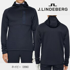 （セール）ジェイリンドバーグ ゴルフ クオータージップ フーディー（071-32910）2024秋冬 メンズ パーカー