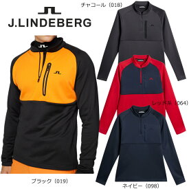 （セール）ジェイリンドバーグ ゴルフ クオータージップ ミッドレイヤー（071-32911）2024秋冬 メンズ ジャケット
