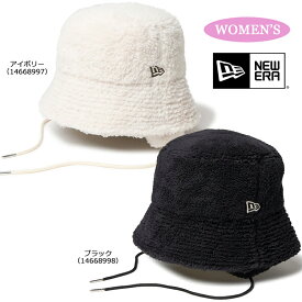 （レディース）ニューエラ ゴルフ バケット01 セーラーブリム Dog Ear 2025秋冬 帽子 バケットハット 耳当て ストラップ紐