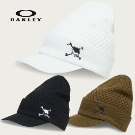 【エントリーでポイント10倍!(12月4日20:00〜12月11日1:59)】（セール）オークリー ゴルフ スカル ブリム ビーニー 25.0（FOS902171）2025秋冬 つば付き ニット帽