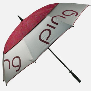 PING Ladies 62h Umbrella Double Canopy ColorFSilver/Garnet USORDER 