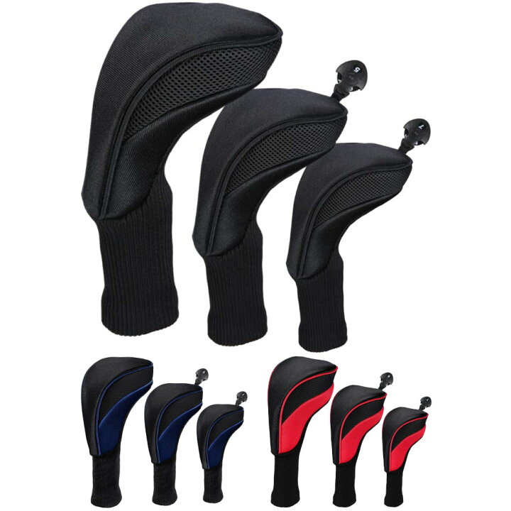 ゼクシオ ヘッドカバー GGE-X163F【フェアウェイウッド用】 | ダンロップスポーツ公式オンラインストア ロングネックヘッドカバー ドライバー用 + ウッド3枚 &amp; ウッド5枚:左手または右手用 すべてのブランドに対応 ブラック