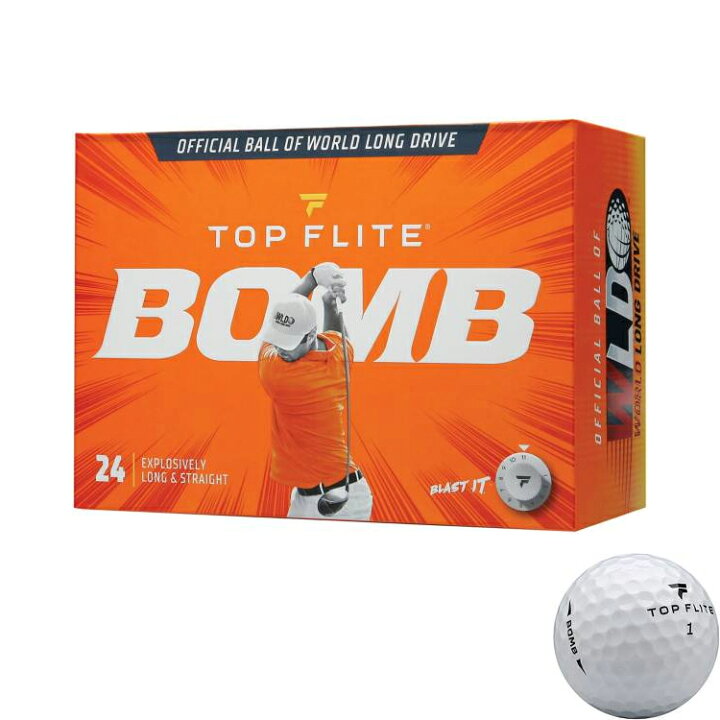 【アメリカ売上NO.1ブランド】 トップフライト ボム （Top-Flite BOMB Golf Balls） ゴルフボール 24個入  TFB0037 【ゴルフ】 ゴルフセオリー