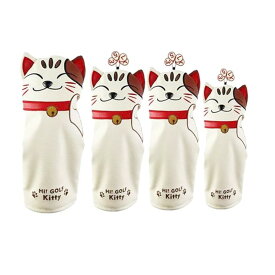 【エントリーで全品ポイント3倍】【特価処分品】【バラ売】 PUレザー 招き猫 ヘッドカバー （#1・#3・#5 UT）アニマル 幸運 AH175 【ゴルフ】【セール品・アウトレット】