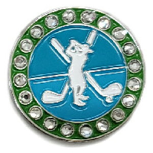 マグネットクリップ付き メタルグリーンマーカー コンペ 景品 かわいい おしゃれ キラキラ ビジュー ハットクリップ CBA019 【240円メール便対応商品】【ゴルフ】