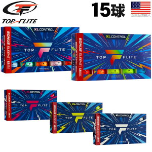 �y�A�����J����NO.1�u�����h�z�g�b�v�t���C�g 2025 XL Control �R���g���[�� 15�� �S���t �{�[�� (Top Flite 2025 XL Control 15 Ball Pack) �yUS���K�i�z TFB0050