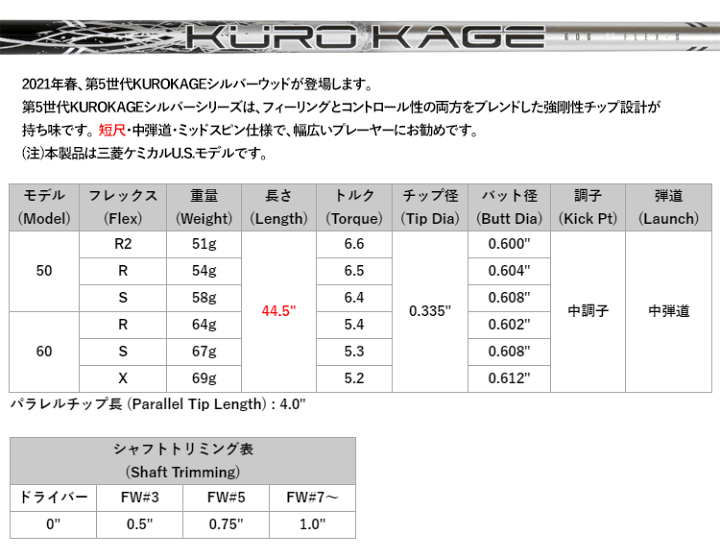 楽天市場】三菱ケミカル 5th Gen クロカゲ シルバー ウッド 楽天市場】三菱ケミカル 5th Gen クロカゲ シルバー ウッド