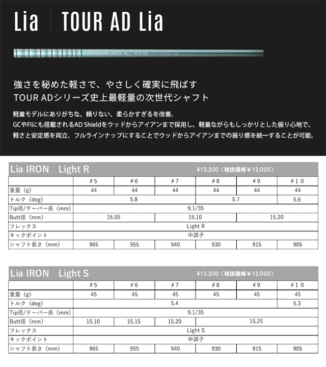 楽天市場】【リシャフト工賃込】グラファイトデザイン Tour AD Lia