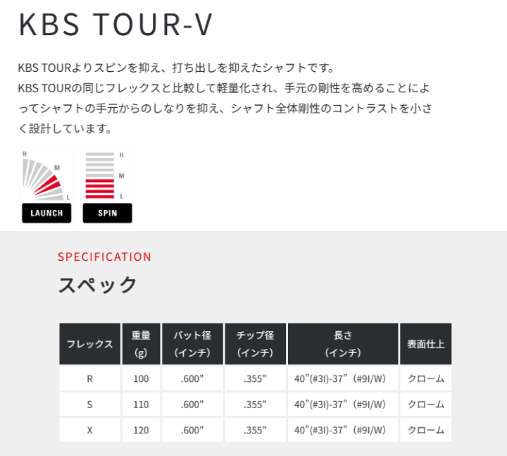 楽天市場】KBS ツアーV スチール アイアンシャフト （KBS Tour-V