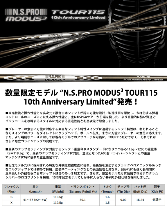 楽天市場】【10周年記念モデル/限定品】日本シャフト N.S.Pro モーダス